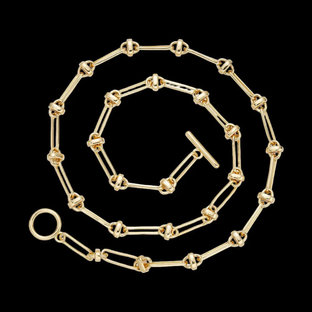 Fancy Oval Link Italiana 14k Gold Necklace - G503749