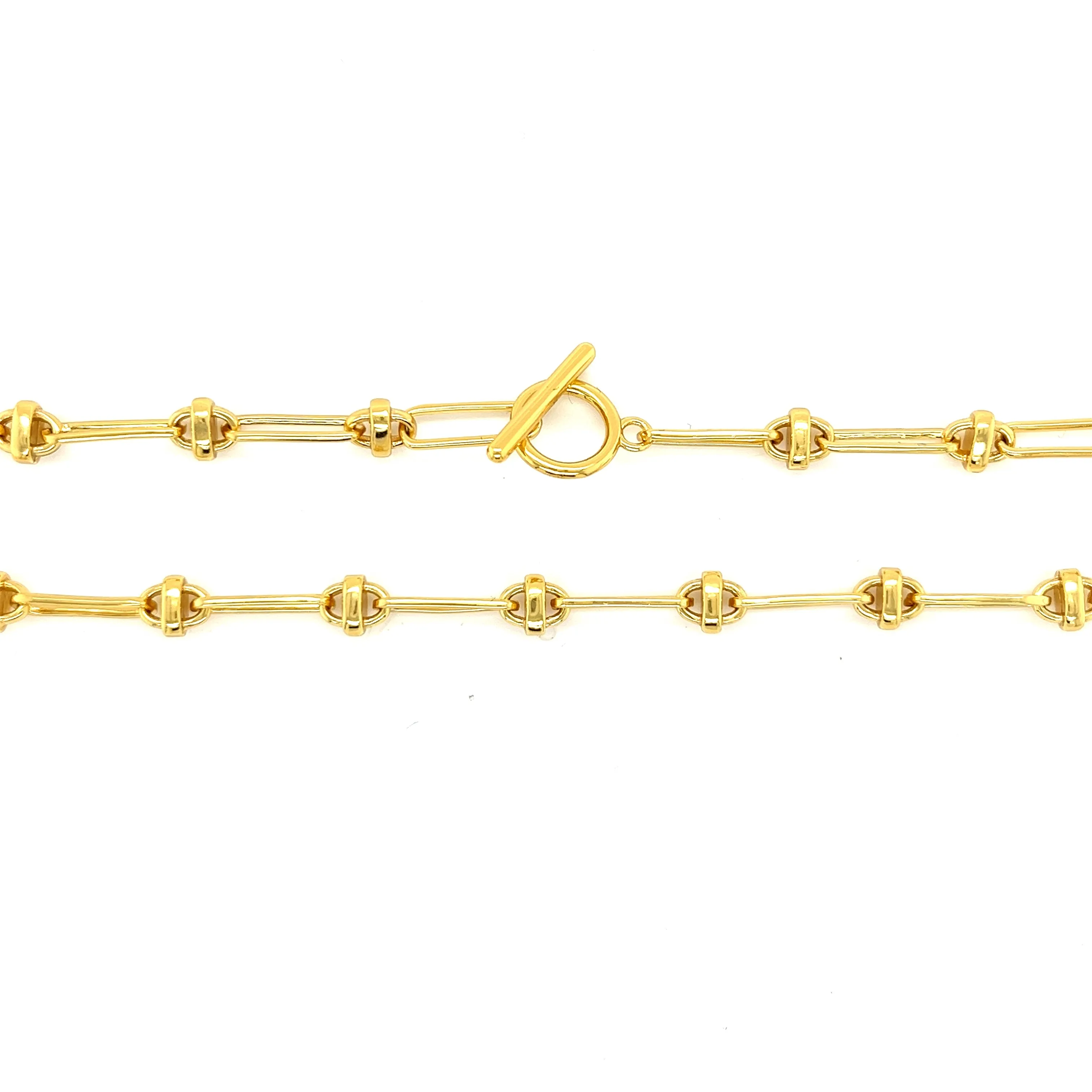 Fancy Oval Link Italiana 14k Gold Necklace - G503749