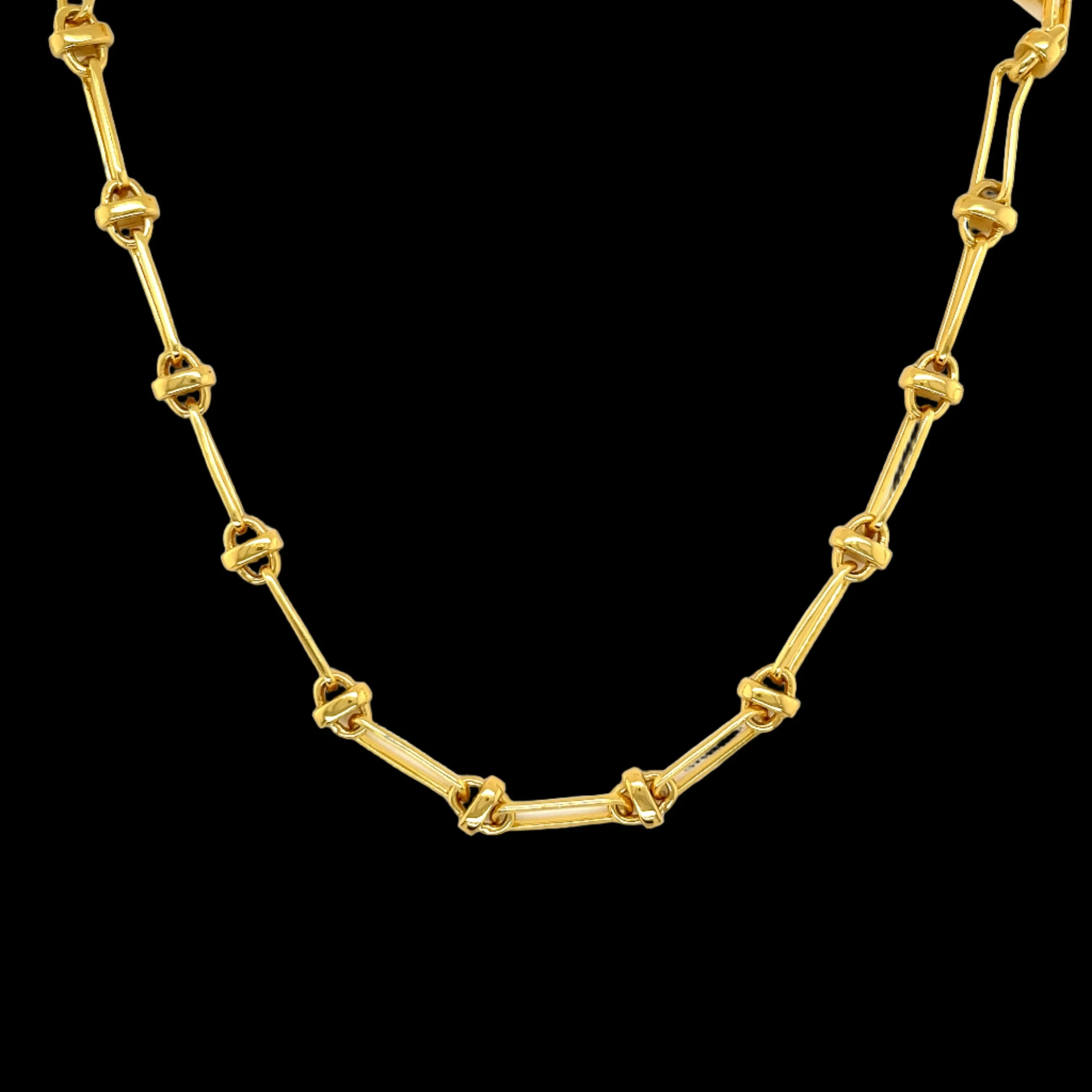 Fancy Oval Link Italiana 14k Gold Necklace - G503749