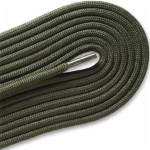 Fashion Casual/Athletic Round 3/16" Laces - Olive Green (2 Pair Pack) Shoelaces