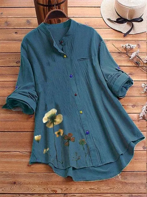 Fashion Long Sleeve Elegant Casual Linen Shirts