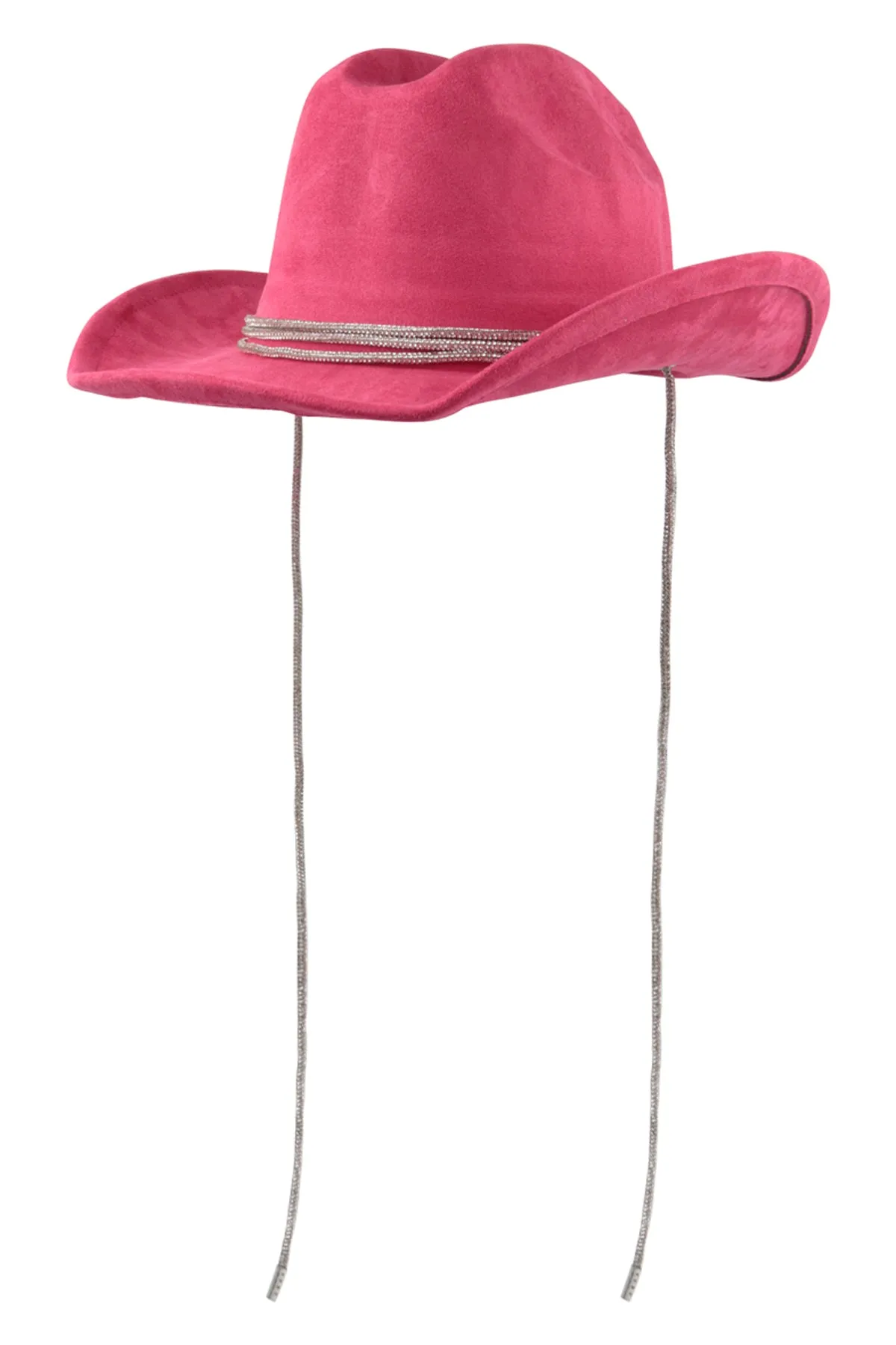 FEDORA FASHION BRIM HAT WITH GLITTER RHINESTONE LACE