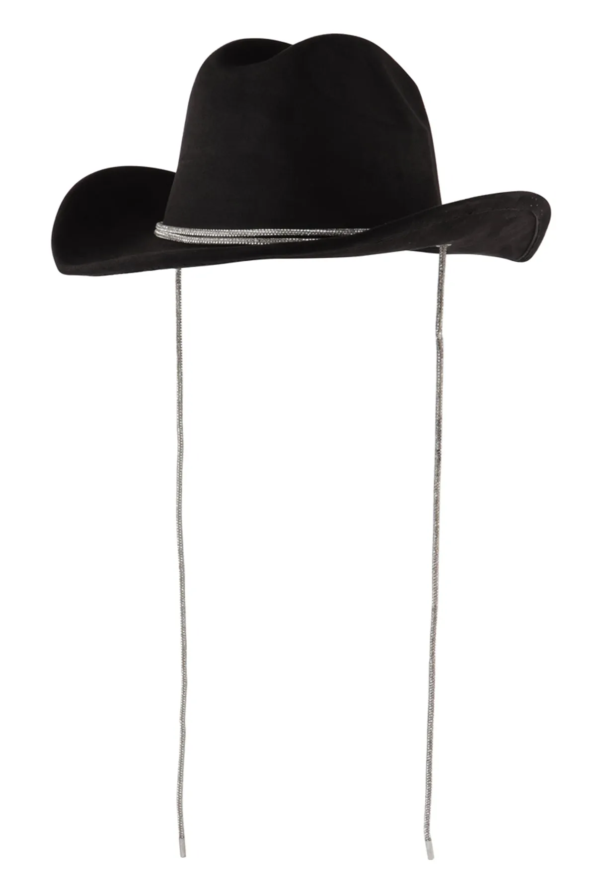 FEDORA FASHION BRIM HAT WITH GLITTER RHINESTONE LACE