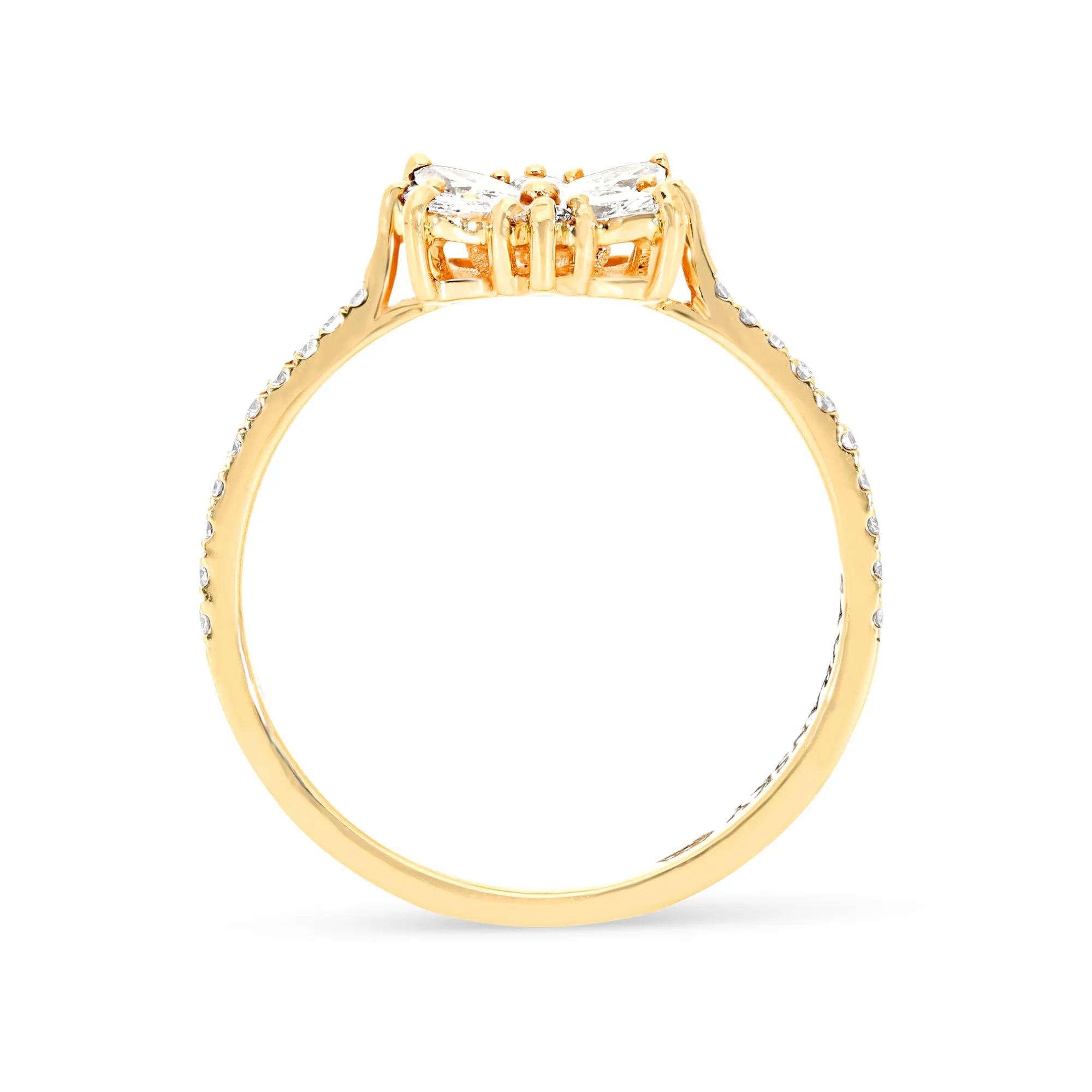 Flower Shaped Diamond Ring