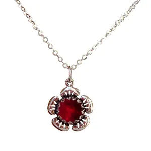 Flowers in Sterling Silver Necklace