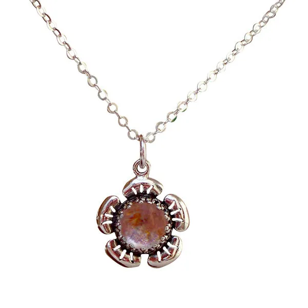 Flowers in Sterling Silver Necklace