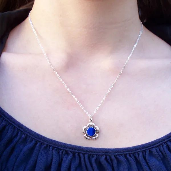 Flowers in Sterling Silver Necklace