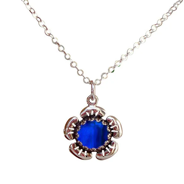 Flowers in Sterling Silver Necklace