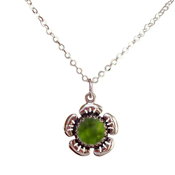 Flowers in Sterling Silver Necklace