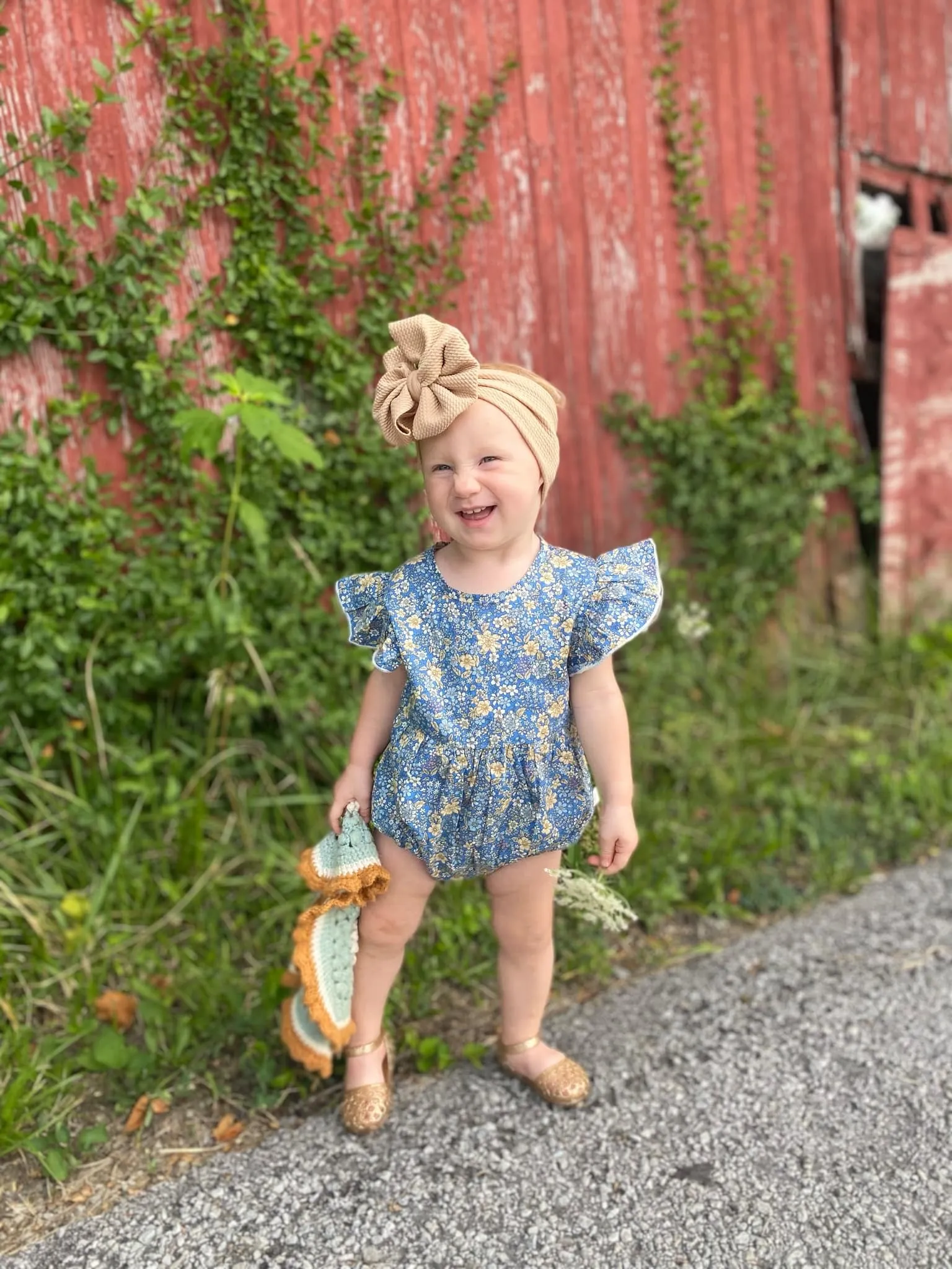 Franny Vintage Floral Romper