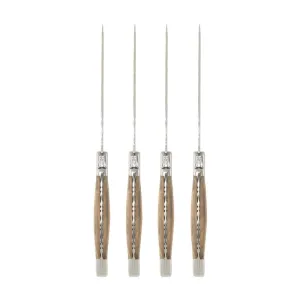 French Home Laguiole Connoisseur Olivewood Handle BBQ Steak Knives