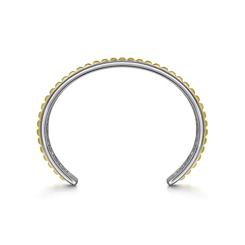 Gabriel & Co. Two Tone Grommets Open Cuff Bracelet