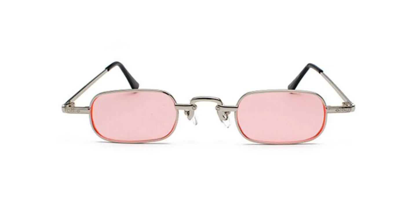 Gafas Retro Vintage Cuadrados Rectangulares tamaño Mini Fashion Cool Steampunk Unisex Vogueti