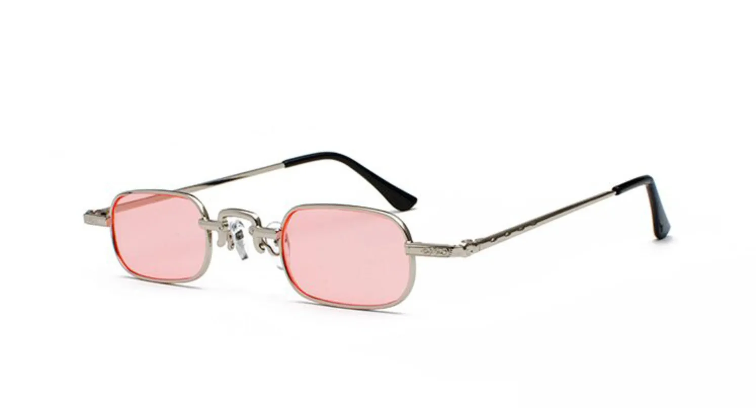Gafas Retro Vintage Cuadrados Rectangulares tamaño Mini Fashion Cool Steampunk Unisex Vogueti