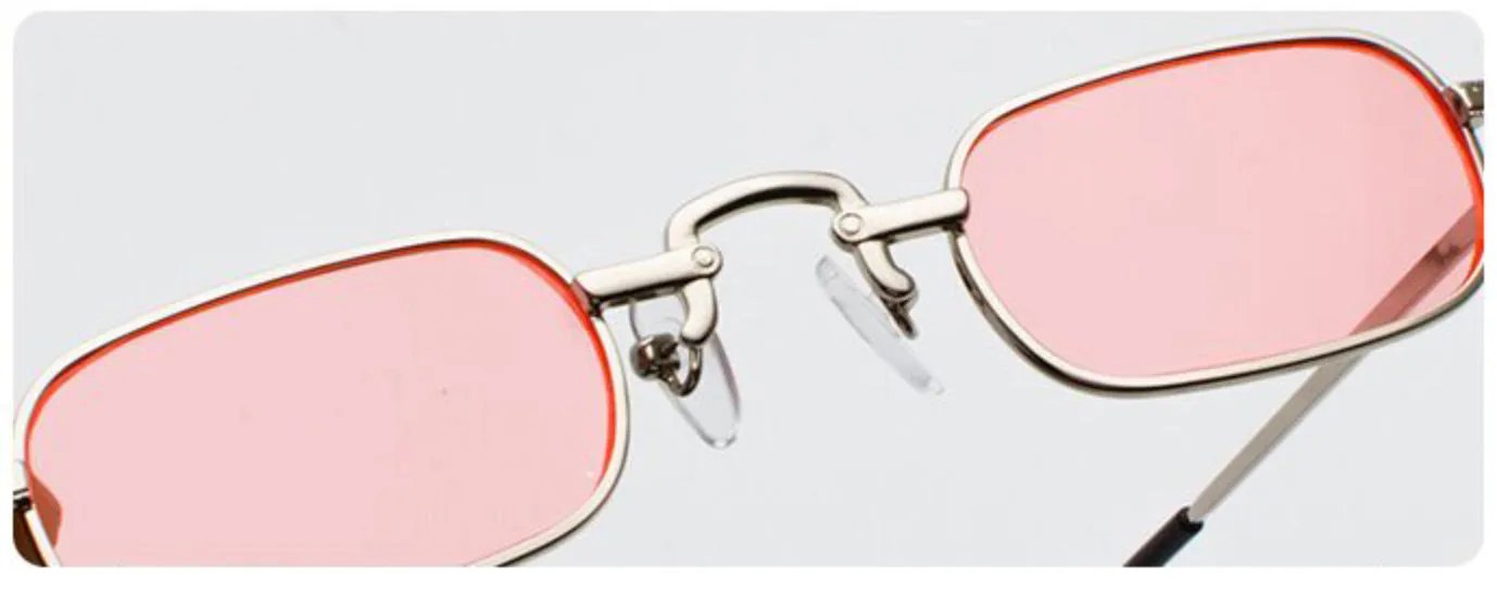 Gafas Retro Vintage Cuadrados Rectangulares tamaño Mini Fashion Cool Steampunk Unisex Vogueti