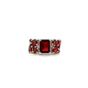 Garnet Ring in .925 Sterling Silver KSR - 13475