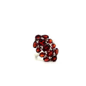 Garnet Ring in .925 Sterling Silver KSR - 13800