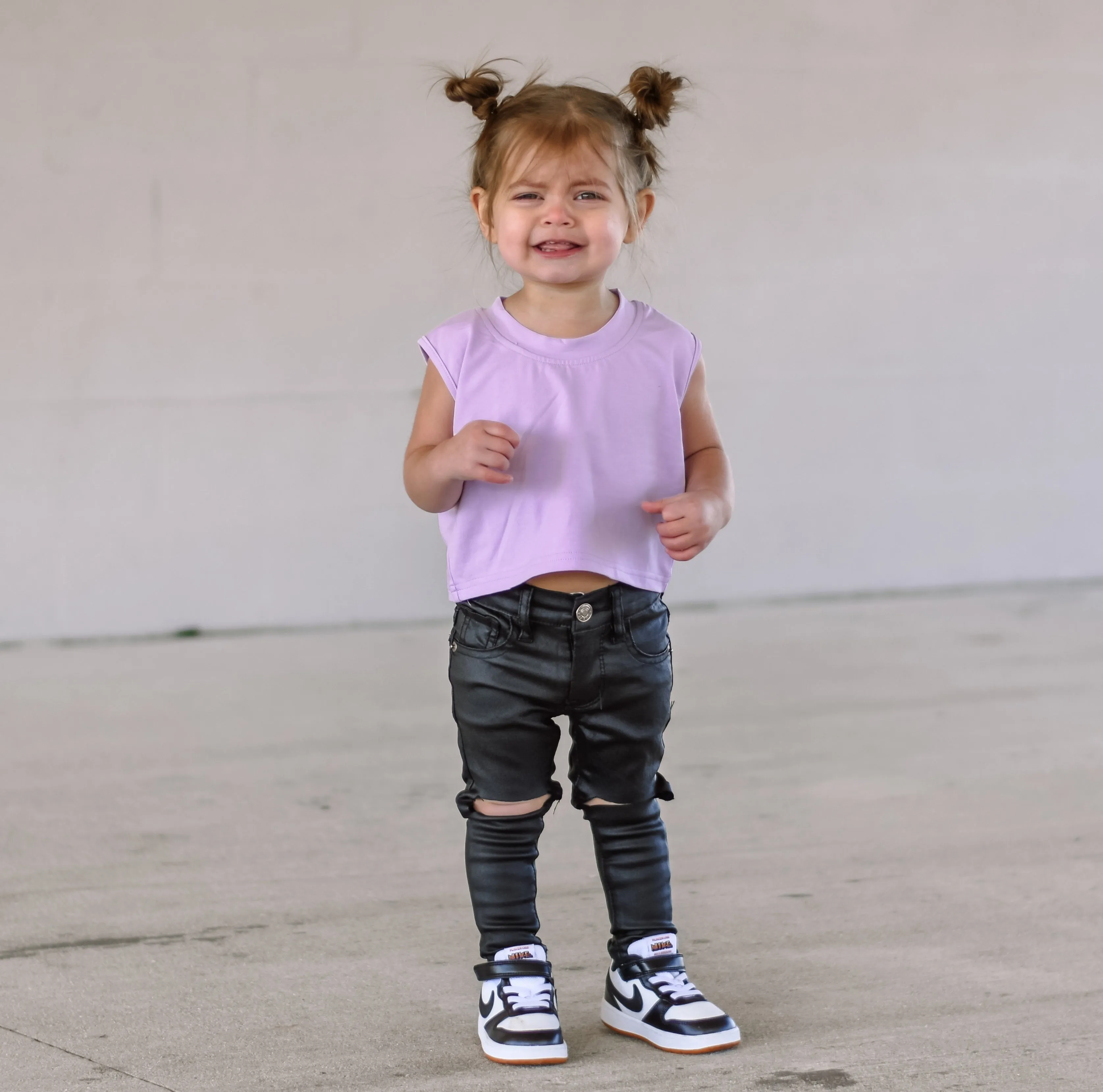 Girls Boxy Tank Lavender