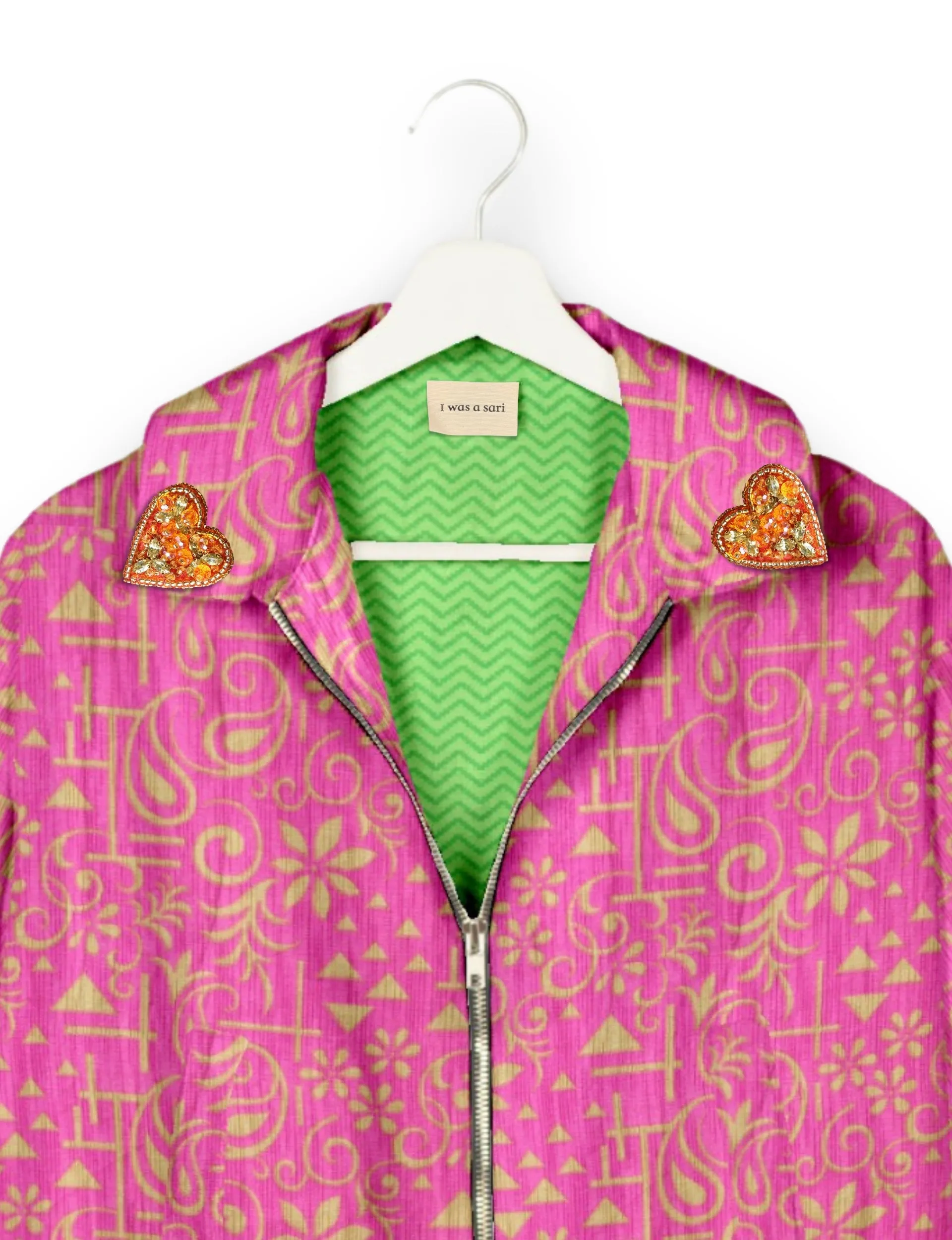 GOLD HEART BOMBER JACKET
