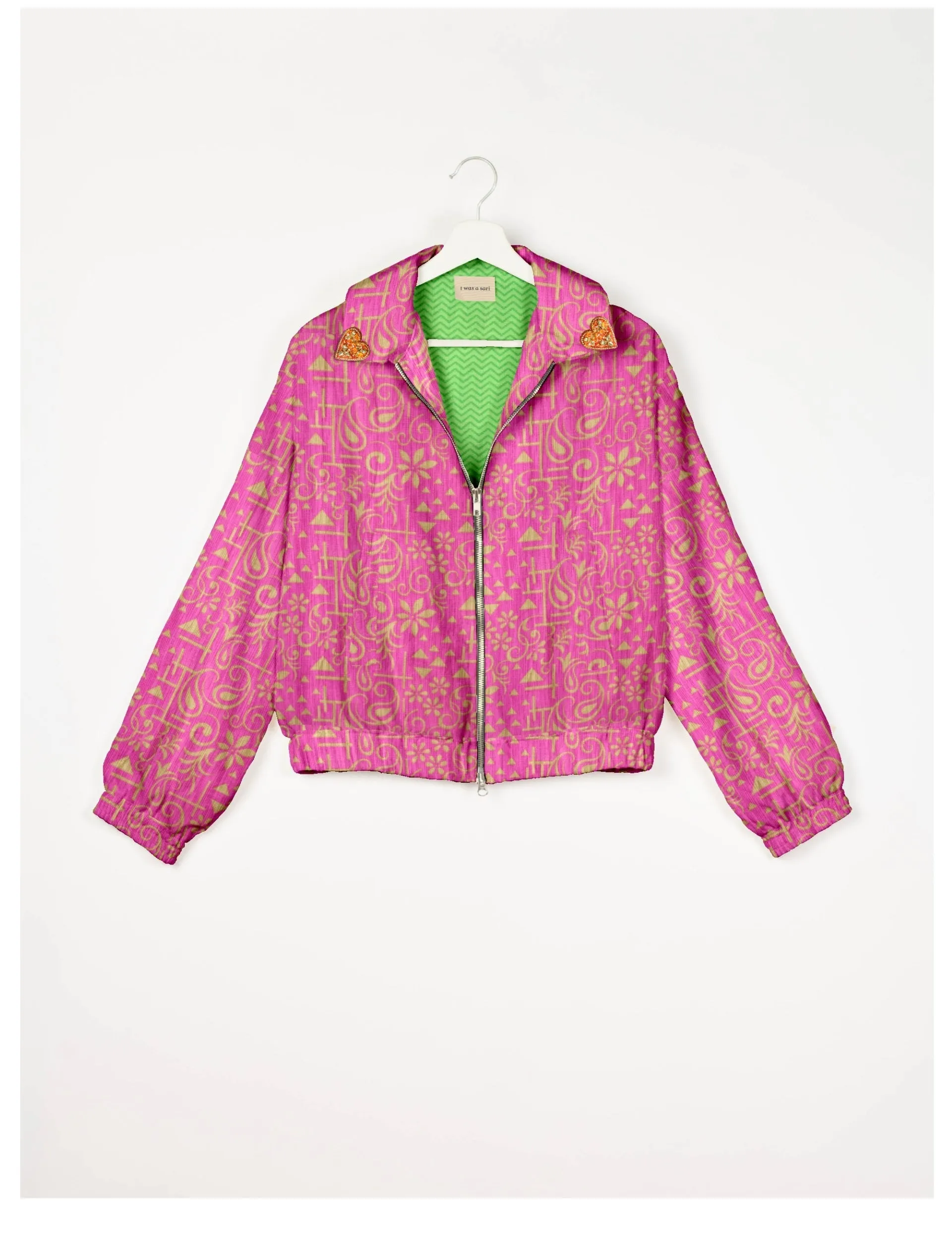 GOLD HEART BOMBER JACKET