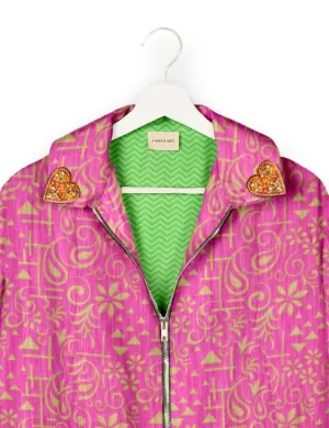 GOLD HEART BOMBER JACKET