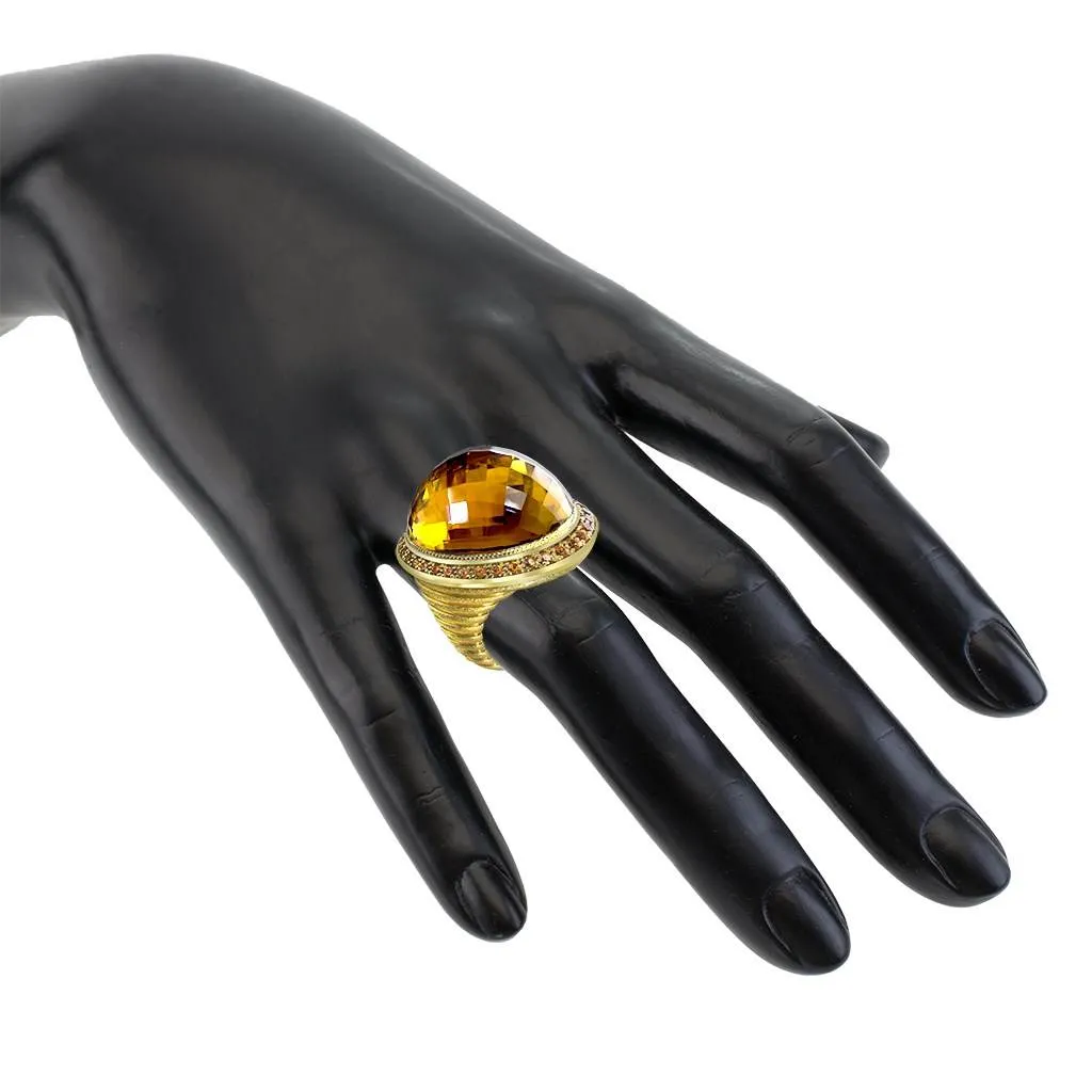 Gold Symbolica Ring with Citrine & Spessartite Garnet