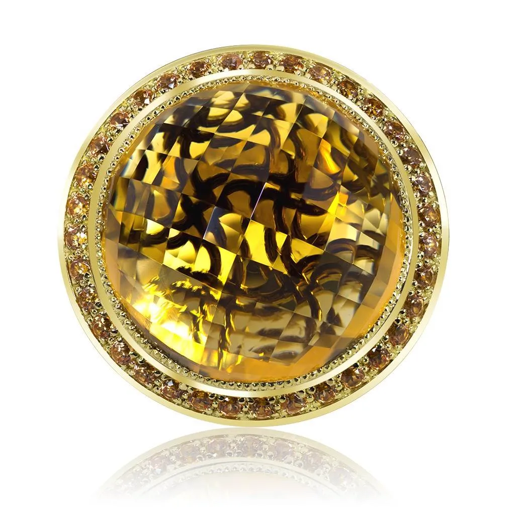 Gold Symbolica Ring with Citrine & Spessartite Garnet
