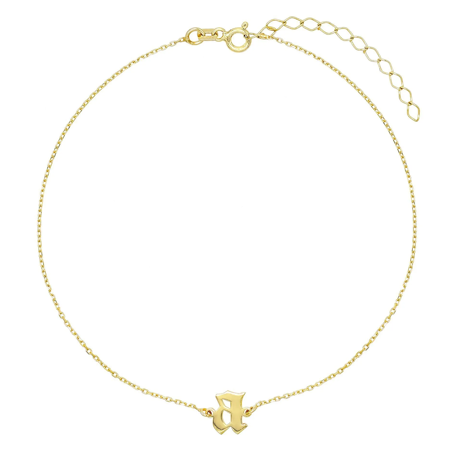Gothic Initial Anklet