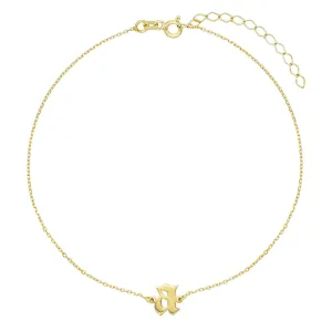Gothic Initial Anklet