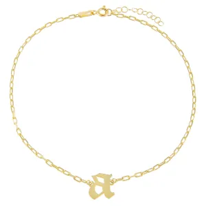 Gothic Initial Link Anklet