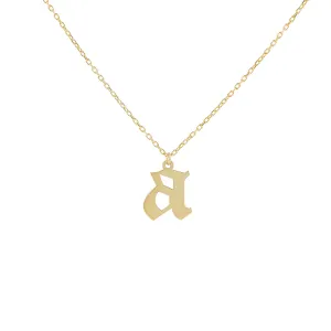 Gothic Initial Necklace