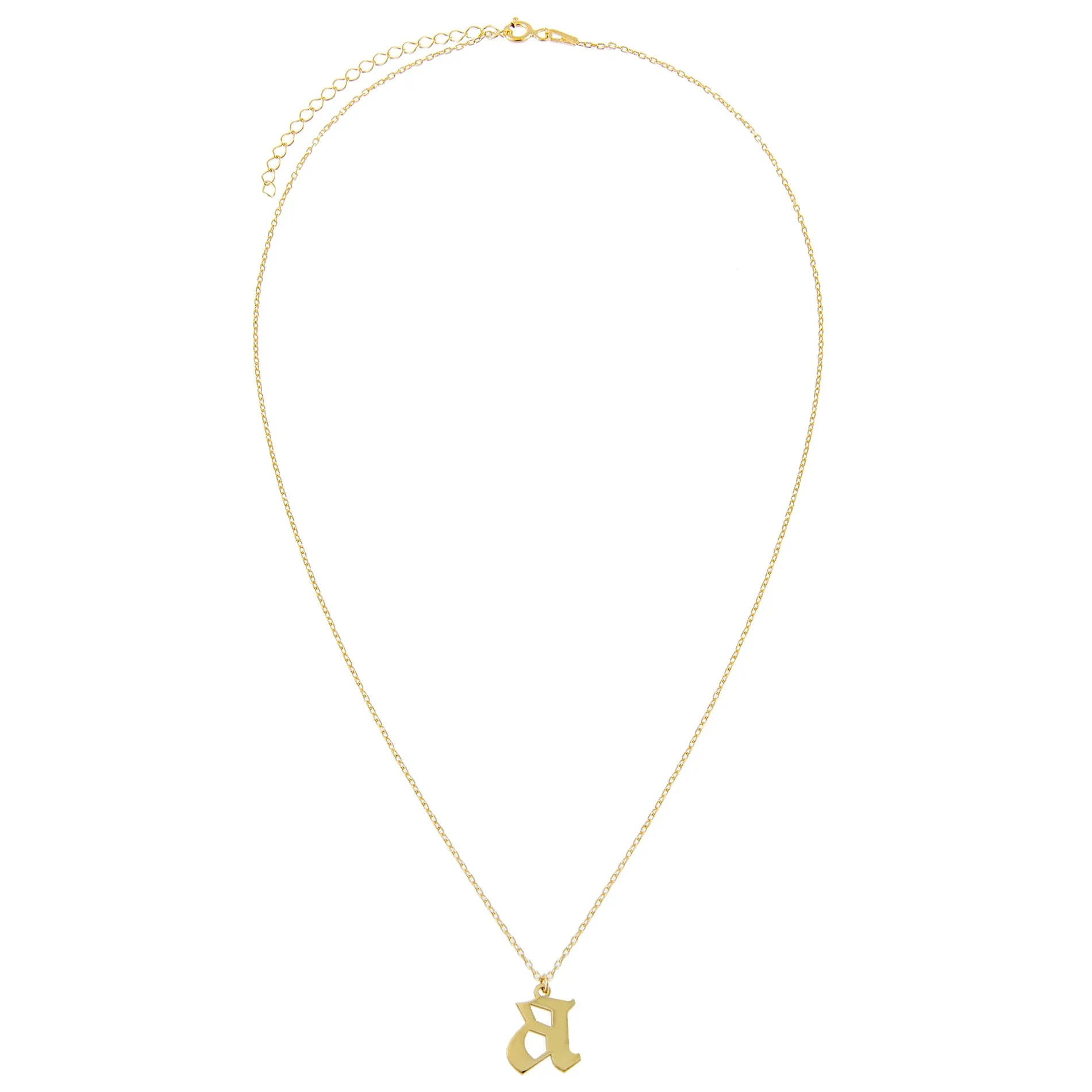 Gothic Initial Necklace
