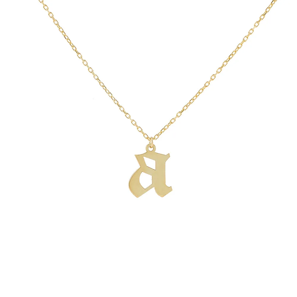 Gothic Initial Necklace