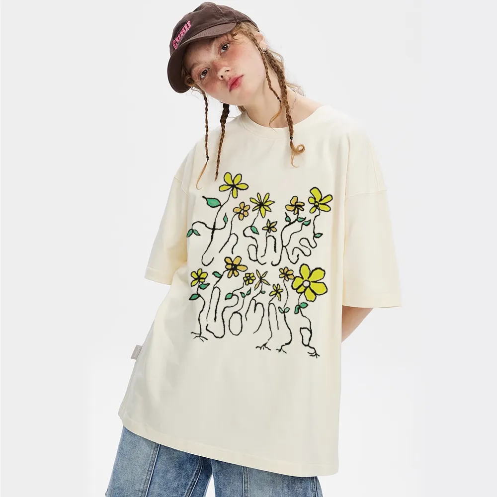 Graffiti Yellow Flowers T-Shirt