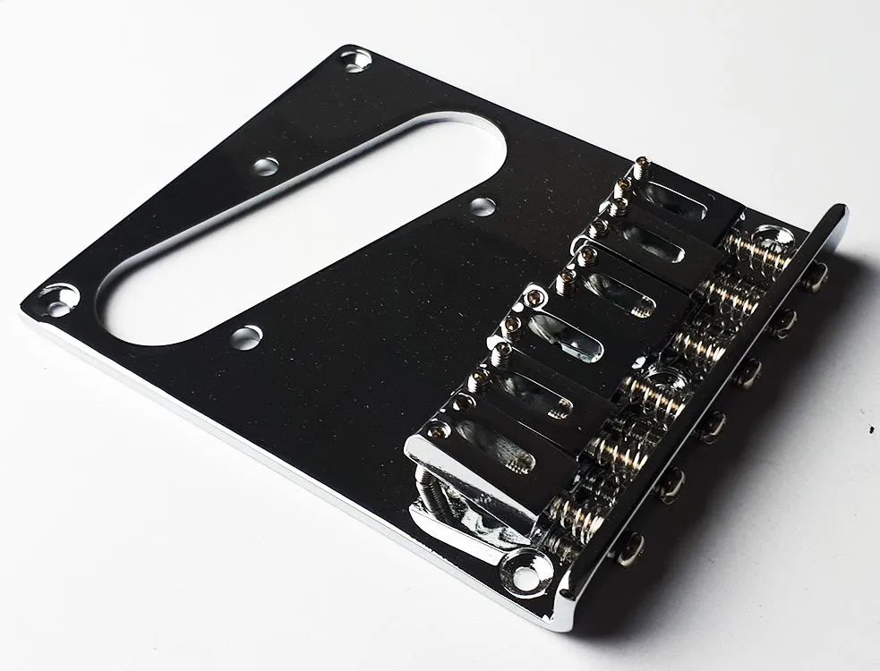 GT Vintage TL-Style Electric Guitar Bridge in Chrome Finish