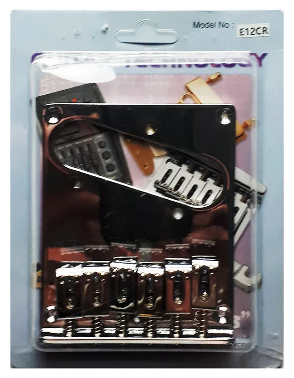 GT Vintage TL-Style Electric Guitar Bridge in Chrome Finish