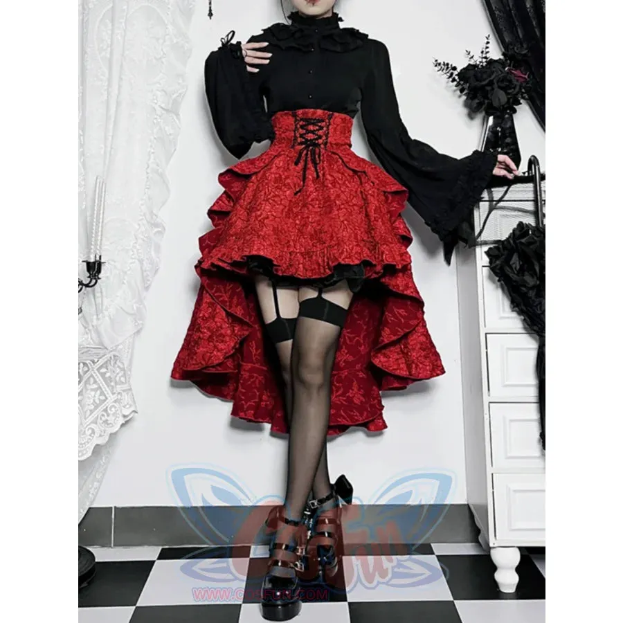 Halloween Gothic Lolita Red And Black Vintage Lolita Set