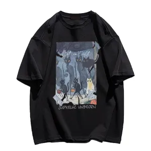 High Street Cat Shadow Ghost T-Shirt