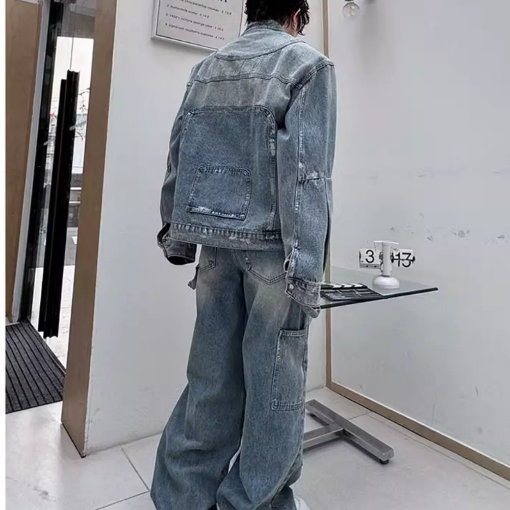 High Street Painted Pleated Denim Jacket