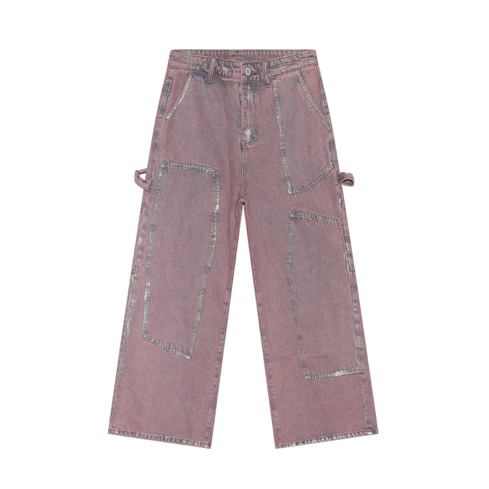High Street Painted Pleated Denim Jacket