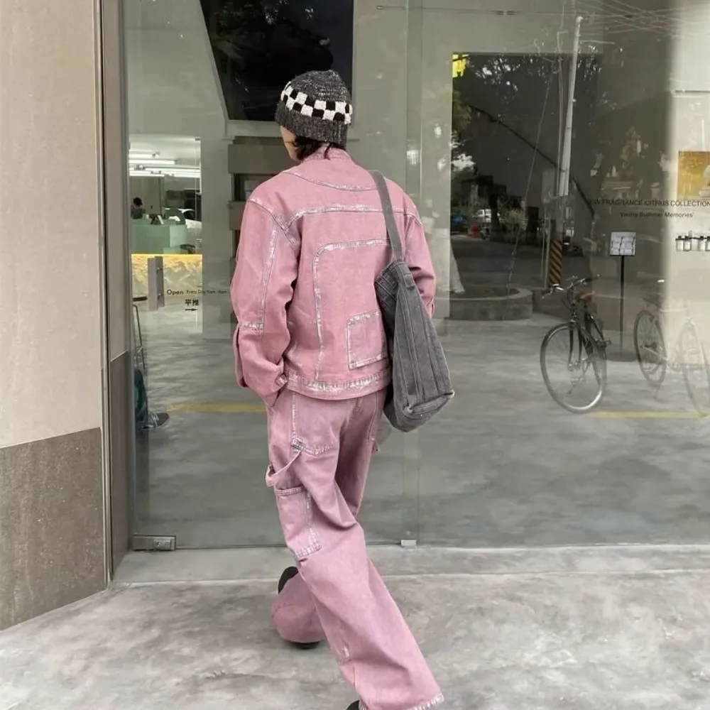 High Street Painted Pleated Denim Jacket