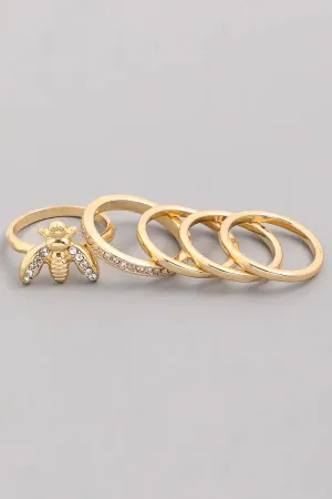 HONEY BEE RING 5PC SET