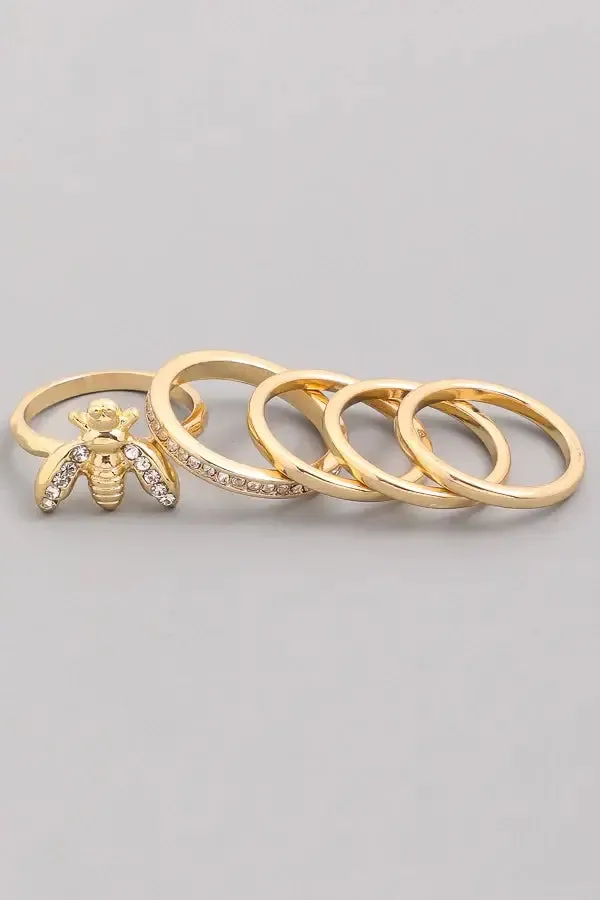 HONEY BEE RING 5PC SET