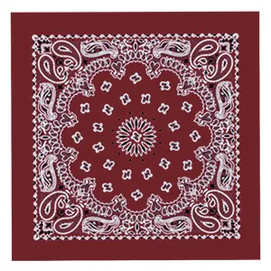 Hot Leathers BAP1011 Classic Burgundy Paisley Bandana