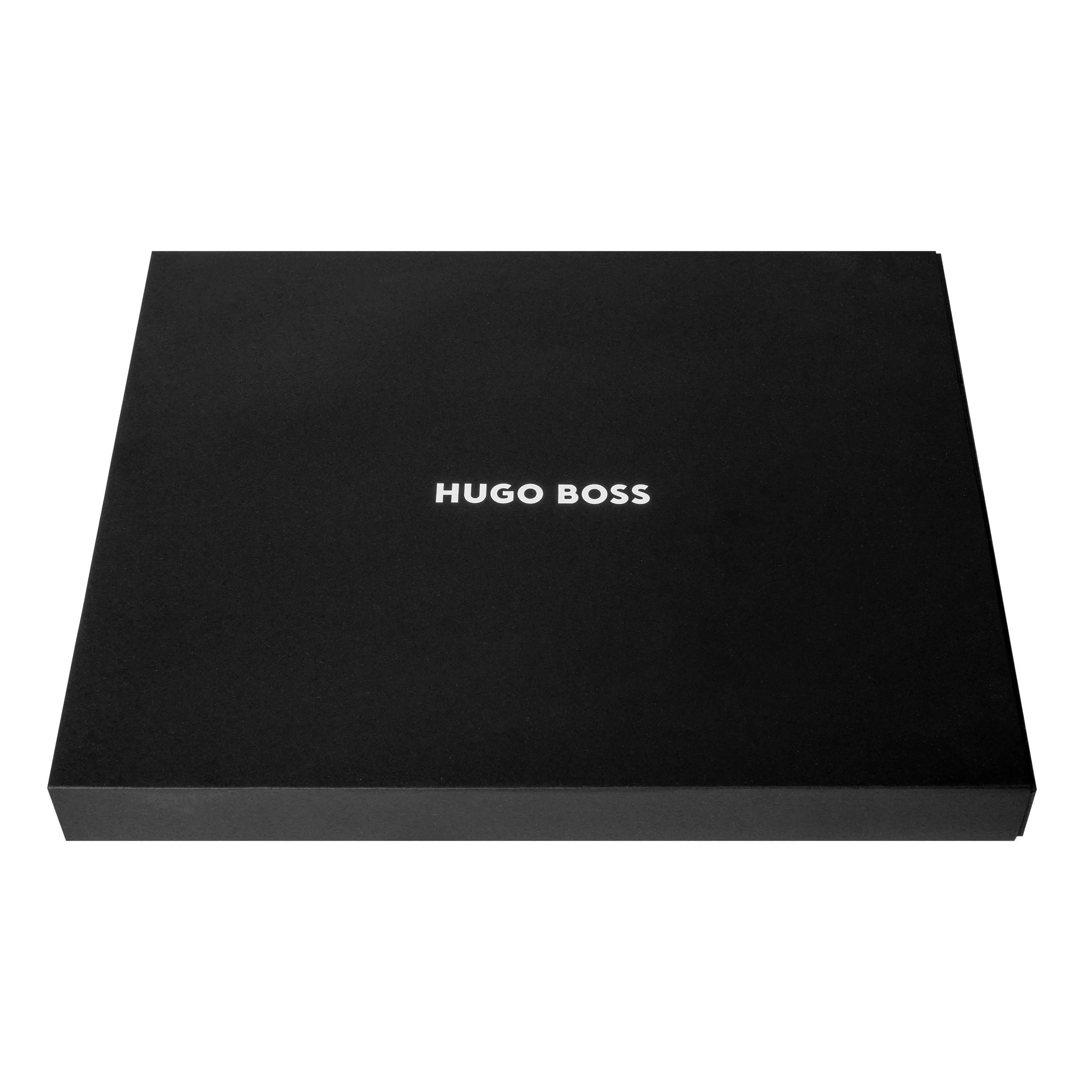 HUGO BOSS HTM106A-Conference folder A5 Herringbone Black