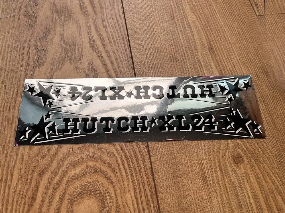 Hutch Frame Sticker Black on Chrome