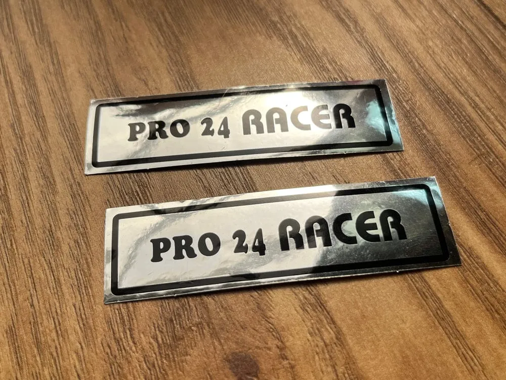 Hutch Frame Sticker Black on Chrome