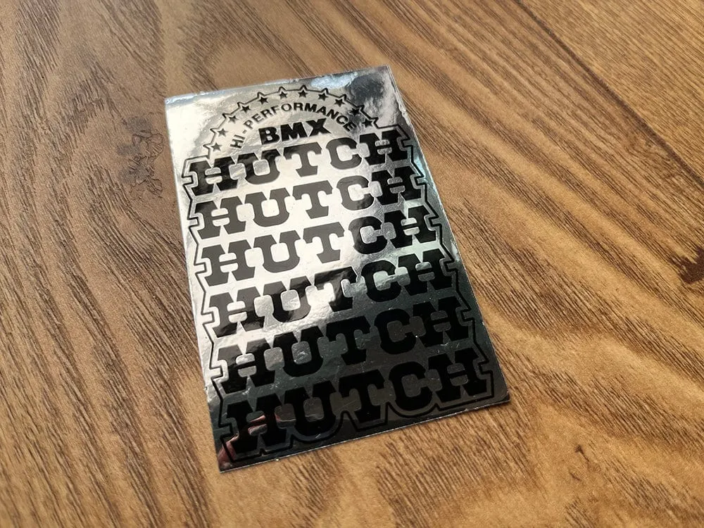 Hutch Frame Sticker Black on Chrome