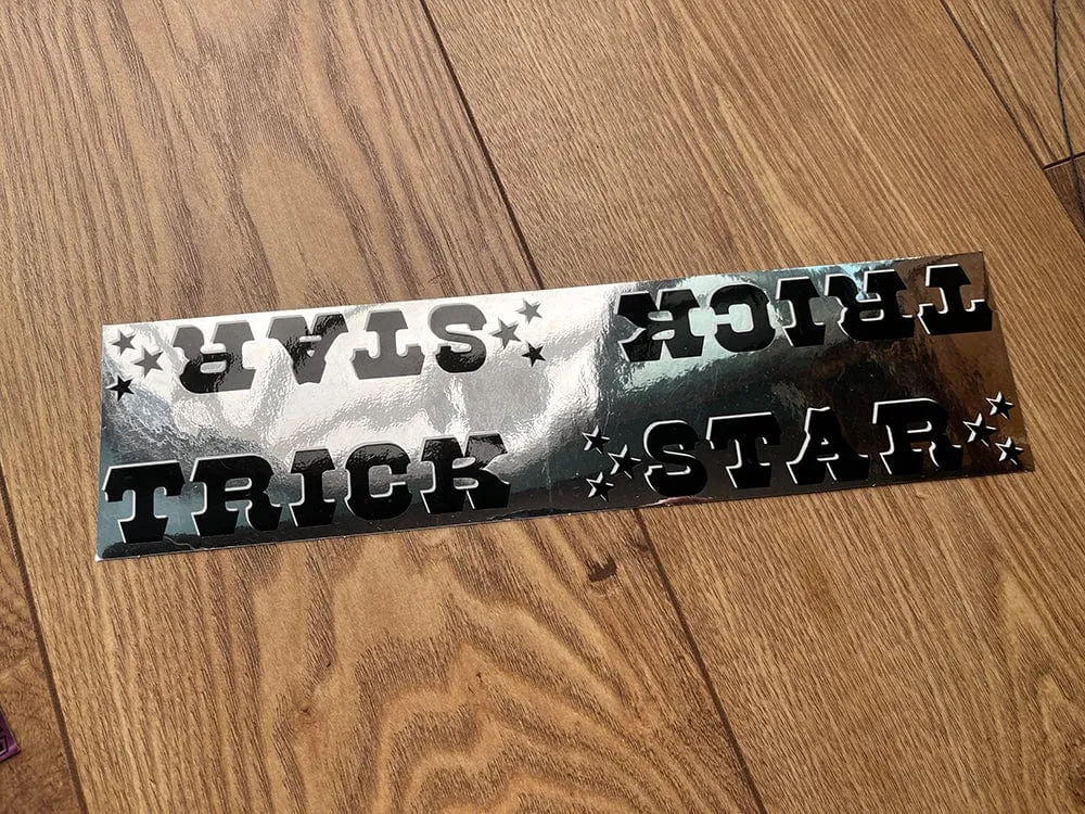 Hutch Frame Sticker Black on Chrome