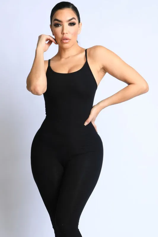 I Really Don't Care Soft Jumpsuit - Black